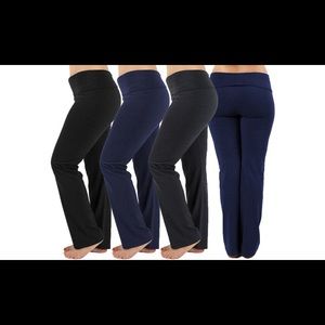 Women’s plus size Fold-Over Pants 3-pack
